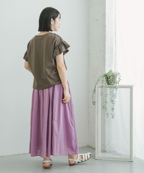 ITEMS URBANRESEARCH（アイテムズ アーバンリサーチ）の「ギャザースカート（スカート・レディース・チェック/ブラック/ラベンダー/ミント・FREE）」の19枚目の写真