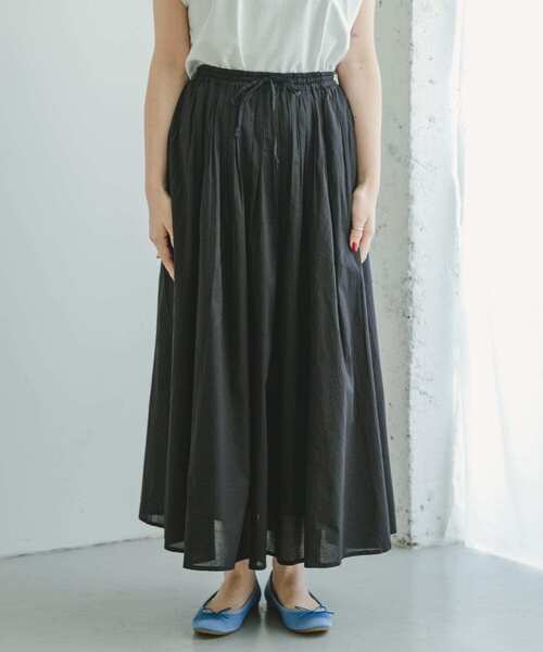 ITEMS URBANRESEARCH（アイテムズ アーバンリサーチ）の「ギャザースカート（スカート・レディース・チェック/ブラック/ラベンダー/ミント・FREE）」の18枚目の写真