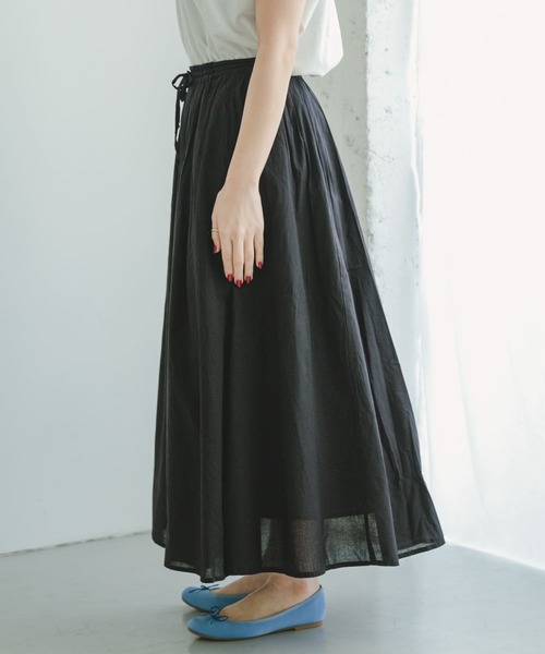 ITEMS URBANRESEARCH（アイテムズ アーバンリサーチ）の「ギャザースカート（スカート・レディース・チェック/ブラック/ラベンダー/ミント・FREE）」の17枚目の写真