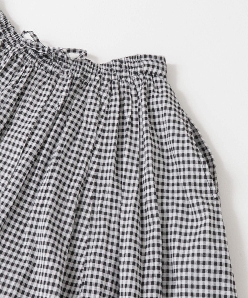 ITEMS URBANRESEARCH（アイテムズ アーバンリサーチ）の「ギャザースカート（スカート・レディース・チェック/ブラック/ラベンダー/ミント・FREE）」の7枚目の写真