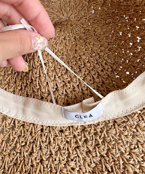CLEA（クレア）の「シンプルつば広ペーパー雑材ハット（ハット・レディース・ベージュ/アイボリー・FREE）」の16枚目の写真