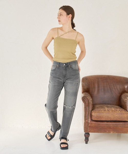 a:mure(アミュール)の「スリーストラップキャミソール(キャミソール・レディース・ブラック/ホワイト/ブルー/カーキ・F)」の21枚目の写真