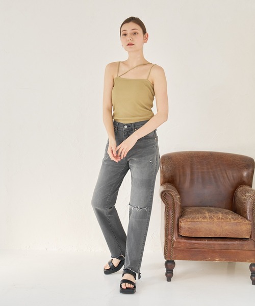 a:mure(アミュール)の「スリーストラップキャミソール(キャミソール・レディース・ブラック/ホワイト/ブルー/カーキ・F)」の22枚目の写真