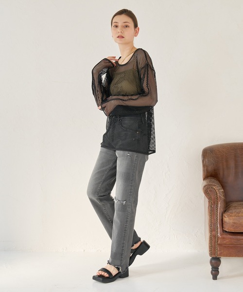 a:mure(アミュール)の「スリーストラップキャミソール(キャミソール・レディース・ブラック/ホワイト/ブルー/カーキ・F)」の13枚目の写真