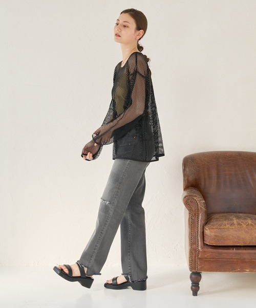 a:mure(アミュール)の「スリーストラップキャミソール(キャミソール・レディース・ブラック/ホワイト/ブルー/カーキ・F)」の15枚目の写真