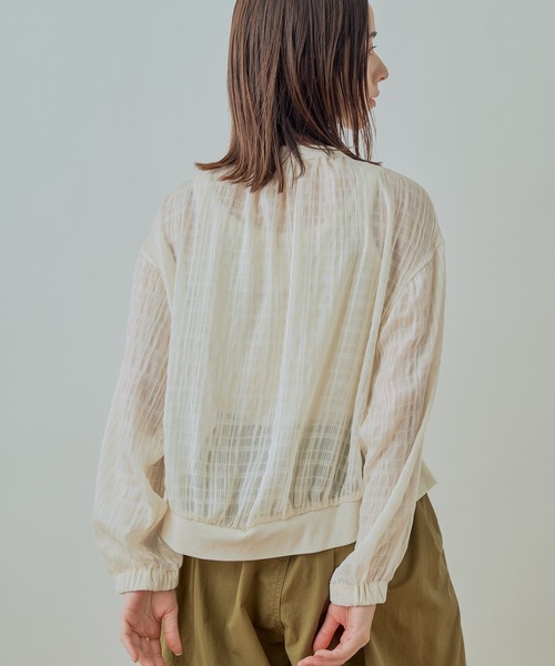 KELEN×HEELANDTOE ケレン シアージップアップブルゾン ホワイト KELEN×HEELANDTOE ケレン シアージップアップブルゾン ホワイト