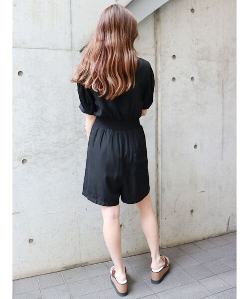 MURUA（ムルーア）の「ウエストシャーリングロンパース（サロペット/オーバーオール・レディース・ブラック/カーキ・FREE）」の12枚目の写真