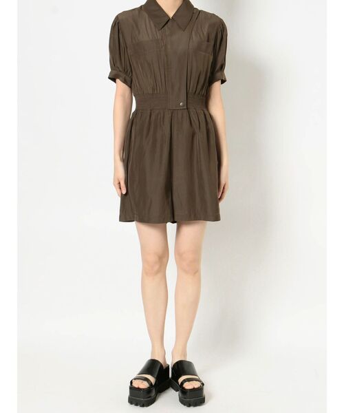 MURUA（ムルーア）の「ウエストシャーリングロンパース（サロペット/オーバーオール・レディース・ブラック/カーキ・FREE）」の22枚目の写真