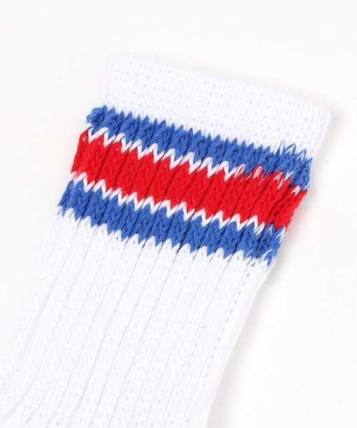 Healthknit(ヘルスニット)の「【Healthknit(ヘルスニット)】ライン3Pソックス(ソックス/靴下・キッズ・ホワイト・MEDIUM/LARGE)」の2枚目の写真