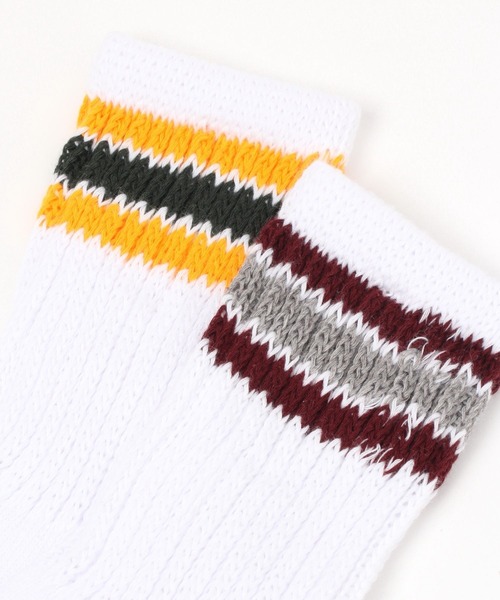Healthknit(ヘルスニット)の「【Healthknit(ヘルスニット)】ライン3Pソックス(ソックス/靴下・キッズ・ホワイト・MEDIUM/LARGE)」の6枚目の写真