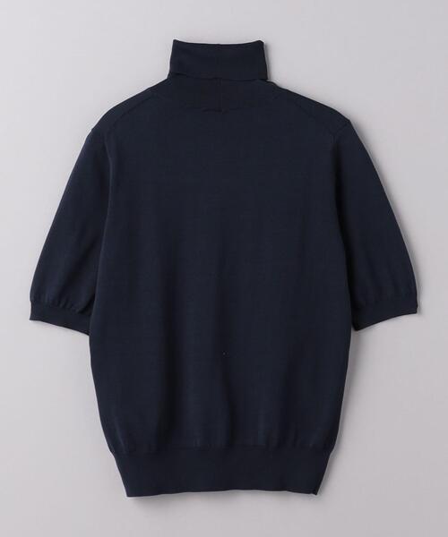 UNITED ARROWS（ユナイテッドアローズ）の「コットン/シルク 18G SSL タートルニット（ニット/セーター・レディース・ネイビー/オフホワイト・FREE）」の14枚目の写真