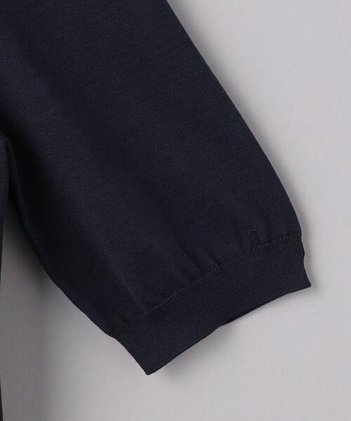 UNITED ARROWS（ユナイテッドアローズ）の「コットン/シルク 18G SSL タートルニット（ニット/セーター・レディース・ネイビー/オフホワイト・FREE）」の22枚目の写真