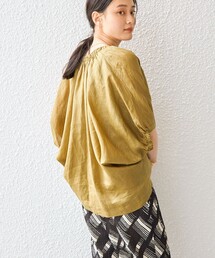 〈手洗い可能〉ラミー4 スキッパー ドルマン ブラウス◆