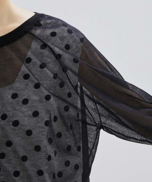 SALON adam et rope'（サロン アダム エ ロペ）の「コットンシアークルーネック2WAYカーディガン（カーディガン/ボレロ・レディース・ブラック/ライトグレー/グリーン・FREE）」の8枚目の写真