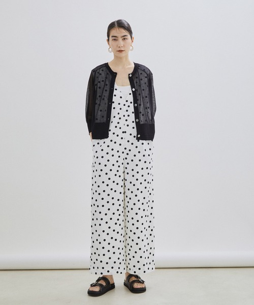 SALON adam et rope'（サロン アダム エ ロペ）の「コットンシアークルーネック2WAYカーディガン（カーディガン/ボレロ・レディース・ブラック/ライトグレー/グリーン・FREE）」の17枚目の写真