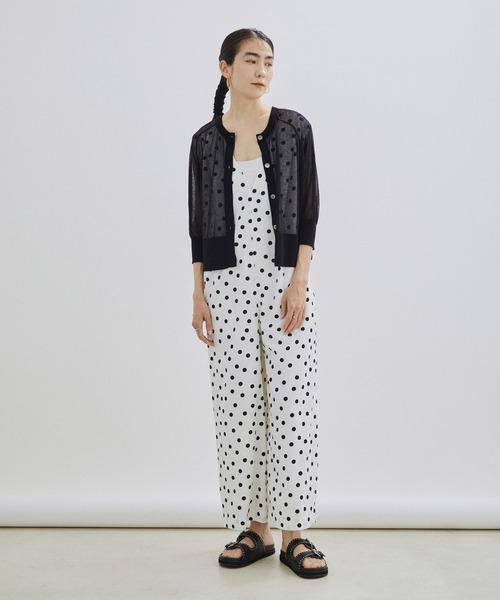 SALON adam et rope'（サロン アダム エ ロペ）の「コットンシアークルーネック2WAYカーディガン（カーディガン/ボレロ・レディース・ブラック/ライトグレー/グリーン・FREE）」の20枚目の写真