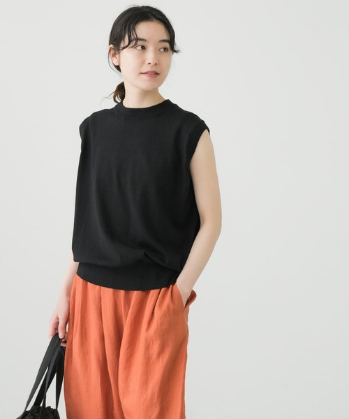 かぐれ　未使用タグ付き　コットンシルクノースリーブプルオーバー かぐれ（カグレ）の「コットンシルクノースリーブプルオーバー