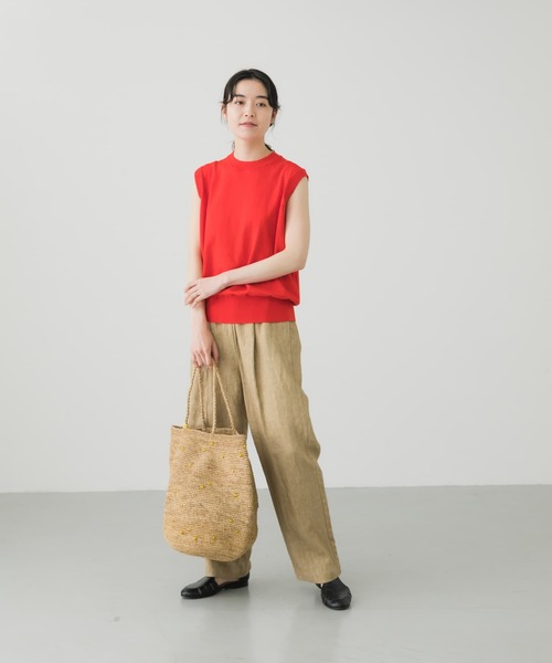 かぐれ　未使用タグ付き　コットンシルクノースリーブプルオーバー かぐれ（カグレ）の「コットンシルクノースリーブプルオーバー