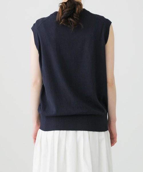 かぐれ　未使用タグ付き　コットンシルクノースリーブプルオーバー かぐれ（カグレ）の「コットンシルクノースリーブプルオーバー