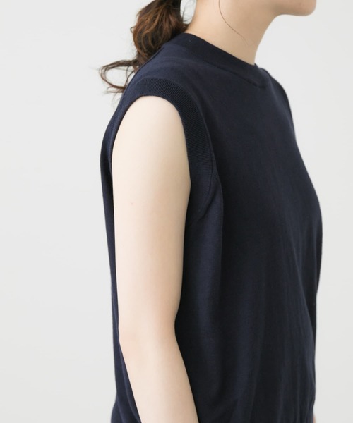 かぐれ　未使用タグ付き　コットンシルクノースリーブプルオーバー かぐれ（カグレ）の「コットンシルクノースリーブプルオーバー