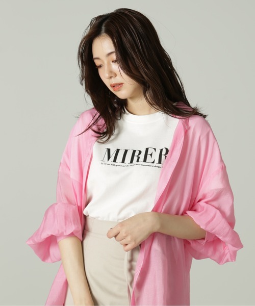 FREE'S MART(フリーズマート)の「◇カラーロゴプリントTシャツ(Tシャツ/カットソー・レディース・ホワイト/ネイビー・FREE)」の6枚目の写真