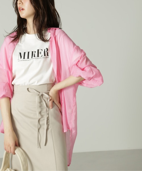 FREE'S MART(フリーズマート)の「◇カラーロゴプリントTシャツ(Tシャツ/カットソー・レディース・ホワイト/ネイビー・FREE)」の7枚目の写真