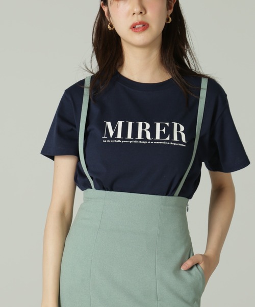 FREE'S MART(フリーズマート)の「◇カラーロゴプリントTシャツ(Tシャツ/カットソー・レディース・ホワイト/ネイビー・FREE)」の9枚目の写真