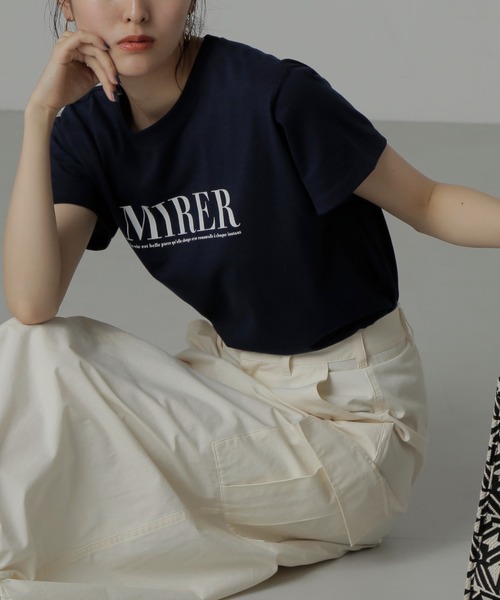 FREE'S MART(フリーズマート)の「◇カラーロゴプリントTシャツ(Tシャツ/カットソー・レディース・ホワイト/ネイビー・FREE)」の20枚目の写真