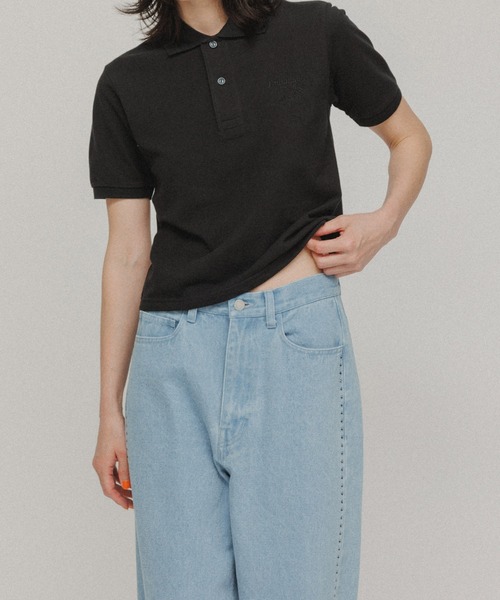 M TO R（ムウトアール）の「［TOPS］【Cordova】Drullinnn’sResort 6.0oz POLOSHIRTS（ポロシャツ・レディース・ホワイト/ブラック・L/M）」の2枚目の写真