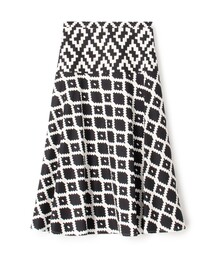 Max Mara | ■展開不可　MaxMara ジオメトリックプリント フレアスカート(スカート)