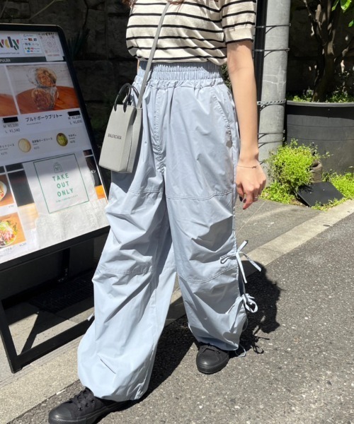 nemne store(ネンネストア)の「【低身長用サイズあり】サイドリボンスノーパンツ(カーゴパンツ・レディース・カーキ/アイボリー/ブルー/ブラック/ピンク/グレイッシュベージュ/グレー/ブラック系その他/ホワイト系/ライトブルー/ブラック系/ライトパープル/ピンク系/ライトグリーン・SMALL/MEDIUM)」の18枚目の写真