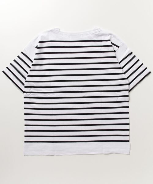 MONT KEMMEL(モンケメル)の「【 MONT KEMMEL / モンケメル 】オーバーサイズ バスクTシャツ 半袖 BASQUE SH SS(Tシャツ/カットソー・レディース・グリーン/ホワイト/ターコイズブルー/オレンジ/ブルー/ブラック・36)」の7枚目の写真