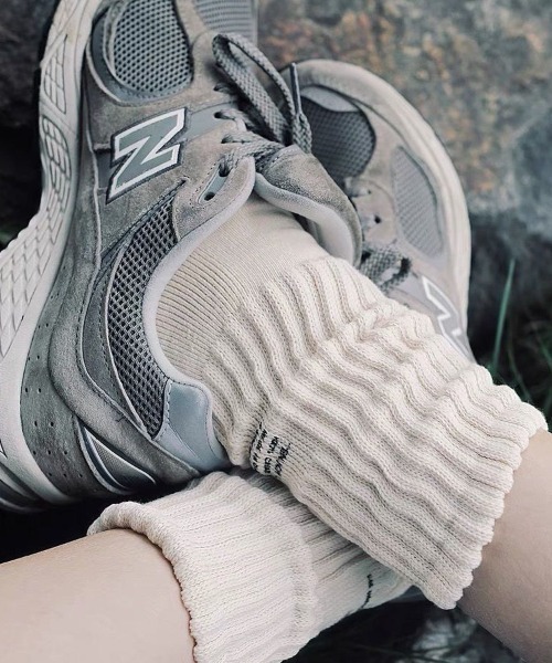 ARCHIVER（アーカイバ）の「【Bl】 [IZU] 靴下 ソックス（ソックス/靴下・レディース・クリーム/ホワイト/グレー/ブラック・FREE）」の4枚目の写真