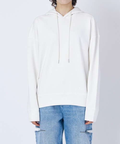 JIL SANDER(ジルサンダー)の「JIL SANDER PLUS SWEATSHIRT W/H LS(パーカー・レディース・ライトブルー/オフホワイト/ブラック・SMALL/X-SMALL)」の2枚目の写真