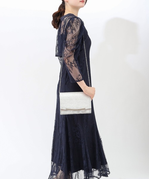 TRUDEA(トルディア)の「ヘアラインクラッチバッグ(クラッチバッグ・レディース・ブラック/ベージュ/ライトグレー・MEDIUM)」の2枚目の写真