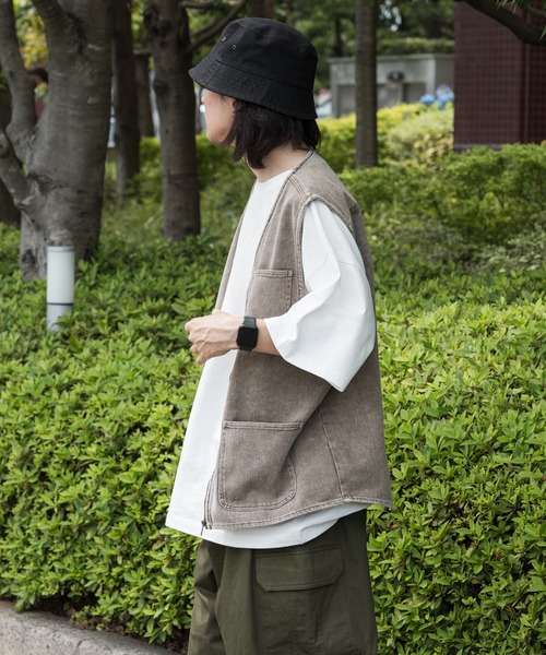 kutir(クティール)の「ウォッシュダックベスト(ベスト・メンズ・ブラウン/チャコールグレー・MEDIUM/LARGE)」の15枚目の写真