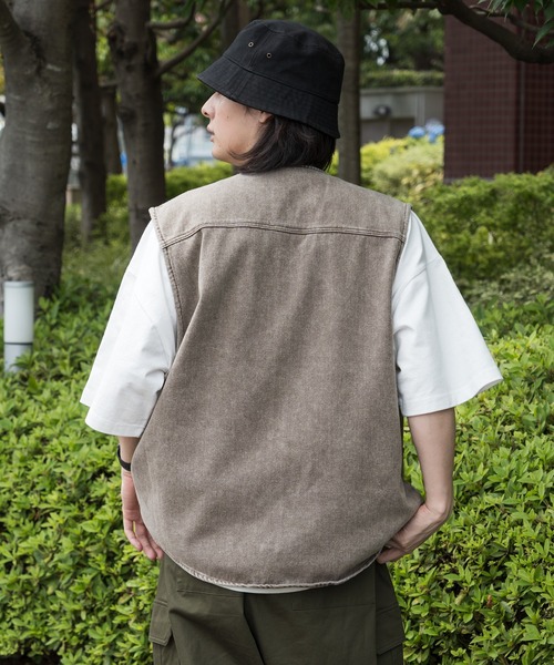 kutir(クティール)の「ウォッシュダックベスト(ベスト・メンズ・ブラウン/チャコールグレー・MEDIUM/LARGE)」の16枚目の写真