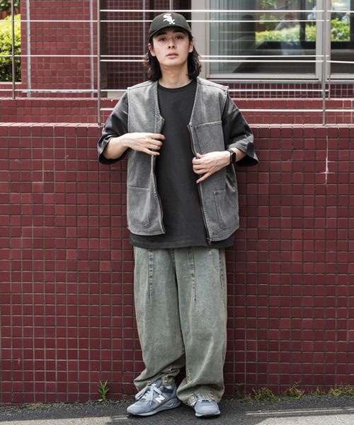 kutir(クティール)の「ウォッシュダックベスト(ベスト・メンズ・ブラウン/チャコールグレー・MEDIUM/LARGE)」の10枚目の写真