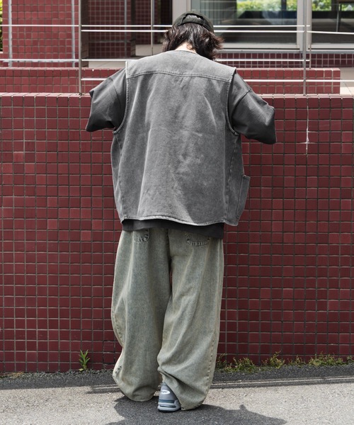 kutir(クティール)の「ウォッシュダックベスト(ベスト・メンズ・ブラウン/チャコールグレー・MEDIUM/LARGE)」の12枚目の写真