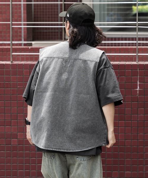 kutir(クティール)の「ウォッシュダックベスト(ベスト・メンズ・ブラウン/チャコールグレー・MEDIUM/LARGE)」の6枚目の写真