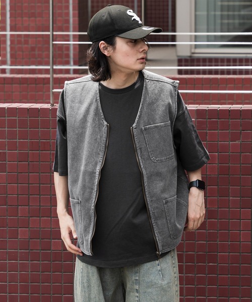 kutir(クティール)の「ウォッシュダックベスト(ベスト・メンズ・ブラウン/チャコールグレー・MEDIUM/LARGE)」の3枚目の写真