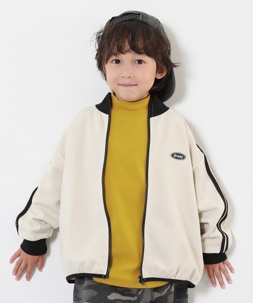 devirock（デビロック）の「モックネック長袖Tシャツ（Tシャツ/カットソー・キッズ・マスタード/パープル系5/ブラック/オフホワイト/ライトグレー・160cm/130cm/100cm/140cm/150cm/120cm/110cm）」の5枚目の写真