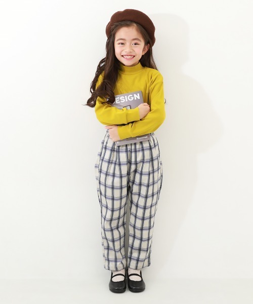 devirock（デビロック）の「モックネック長袖Tシャツ（Tシャツ/カットソー・キッズ・マスタード/パープル系5/ブラック/オフホワイト/ライトグレー・160cm/130cm/100cm/140cm/150cm/120cm/110cm）」の8枚目の写真