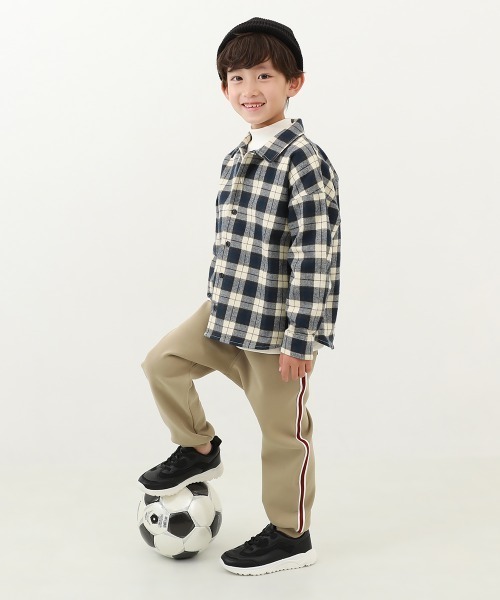 devirock（デビロック）の「モックネック長袖Tシャツ（Tシャツ/カットソー・キッズ・マスタード/パープル系5/ブラック/オフホワイト/ライトグレー・160cm/130cm/100cm/140cm/150cm/120cm/110cm）」の15枚目の写真