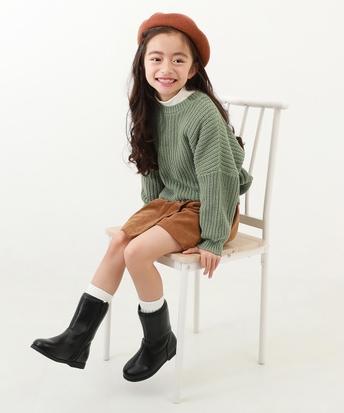 devirock（デビロック）の「モックネック長袖Tシャツ（Tシャツ/カットソー・キッズ・マスタード/パープル系5/ブラック/オフホワイト/ライトグレー・160cm/130cm/100cm/140cm/150cm/120cm/110cm）」の13枚目の写真