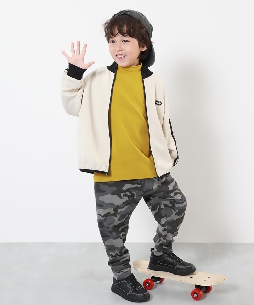 devirock（デビロック）の「モックネック長袖Tシャツ（Tシャツ/カットソー・キッズ・マスタード/パープル系5/ブラック/オフホワイト/ライトグレー・160cm/130cm/100cm/140cm/150cm/120cm/110cm）」の21枚目の写真