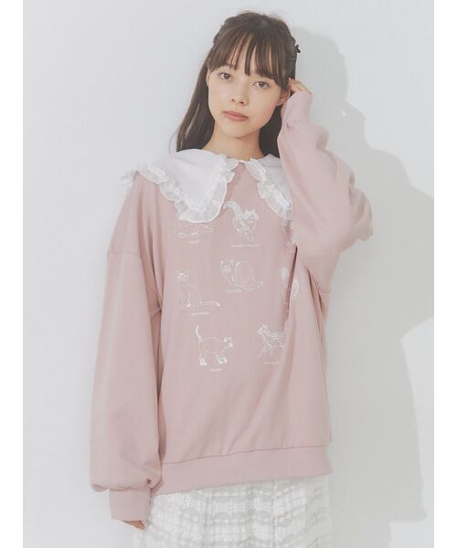 merry jenny（メリージェニー）の「猫図鑑スウェット（スウェット・レディース・オフホワイト/チャコールグレー/ピンク・FREE）」の21枚目の写真