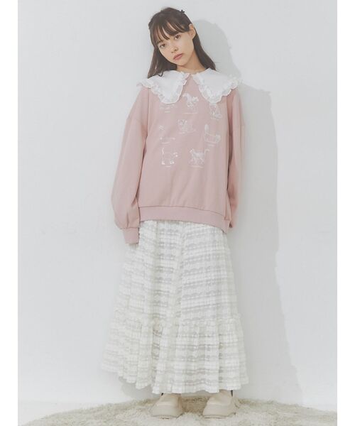 merry jenny（メリージェニー）の「猫図鑑スウェット（スウェット・レディース・オフホワイト/チャコールグレー/ピンク・FREE）」の22枚目の写真