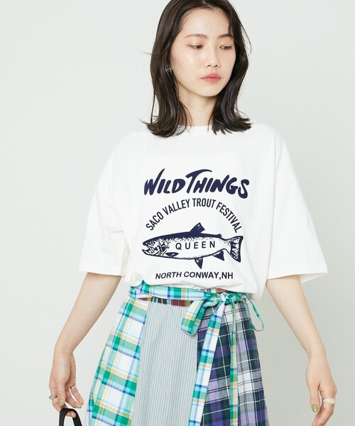 FREAK'S STORE(フリークスストア)の「半袖Tシャツ(Tシャツ/カットソー・レディース・オフホワイト・フリ-)」の6枚目の写真