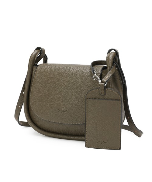 Ungrid（アングリッド）の「【Ungrid/アングリッド】カードケース付き　軽量シュリンクミニショルダーバッグ（ショルダーバッグ・レディース・ダークブラウン/カーキ/ダークベージュ/グレイッシュベージュ/アイボリー/ブラック・FREE）」の15枚目の写真